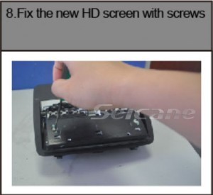 Fix the Audi Q3 new HD screen with screws