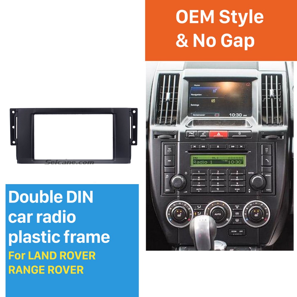 Publiciteit Elegantie snelheid Black Double Din Car Radio Fascia for Land Rover Range Rover Auto Stereo  Frame Panel DVD