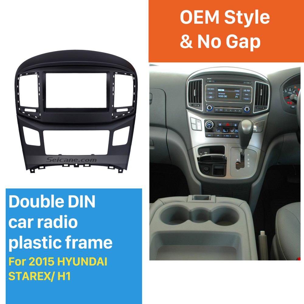 Peerless Separate Double Din Hyundai Starex H1 Car Radio Fascia Trim Installation Kit Dvd Frame Face Plate