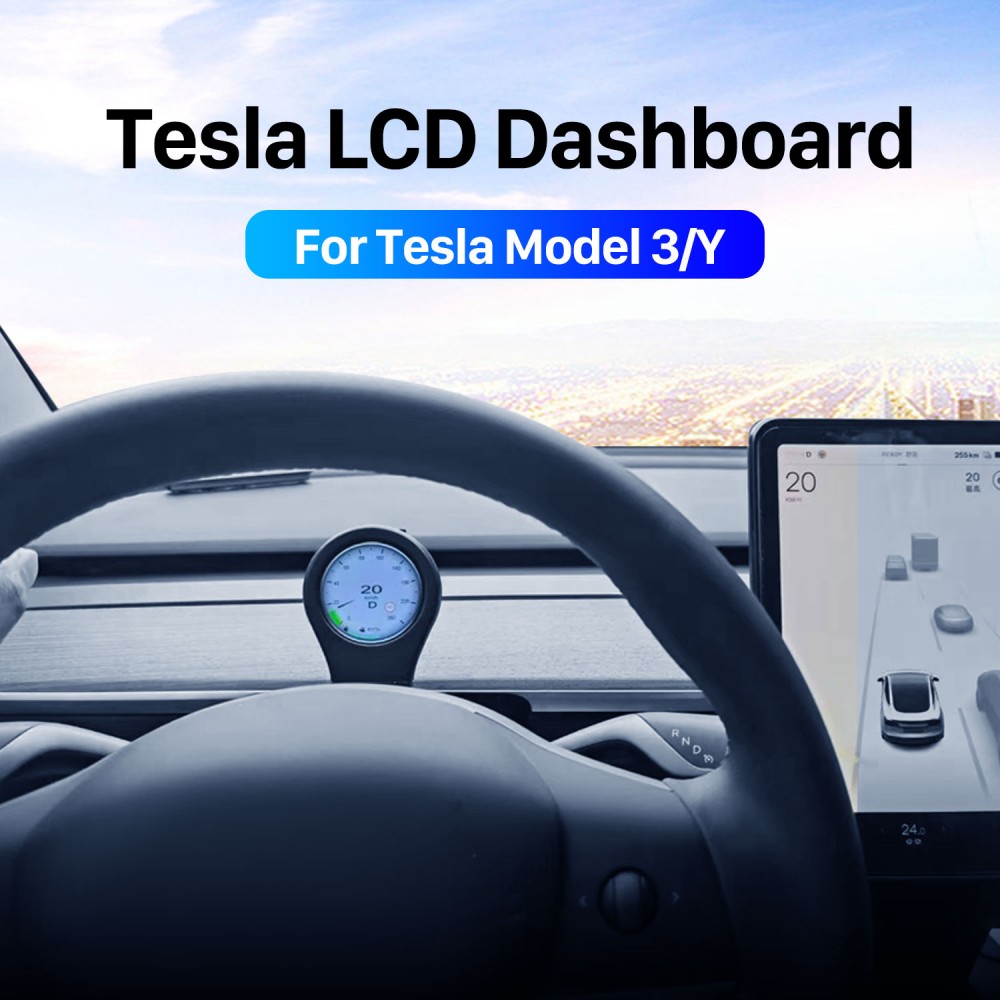 LCD Instrument Cluster for Tesla Model 3 (2019-2022) Model Y (2021-2022)  Digital Dashboard support Wireless Phone Charge