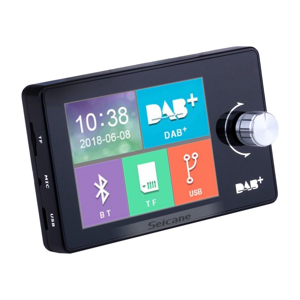 Geldschieter Waterig Postbode In-Car DAB/DAB+ Receiver Bluetooth Music Hands-Free USB/TF Music Adapter  with 2.8 inch true color TFT-LCD screen