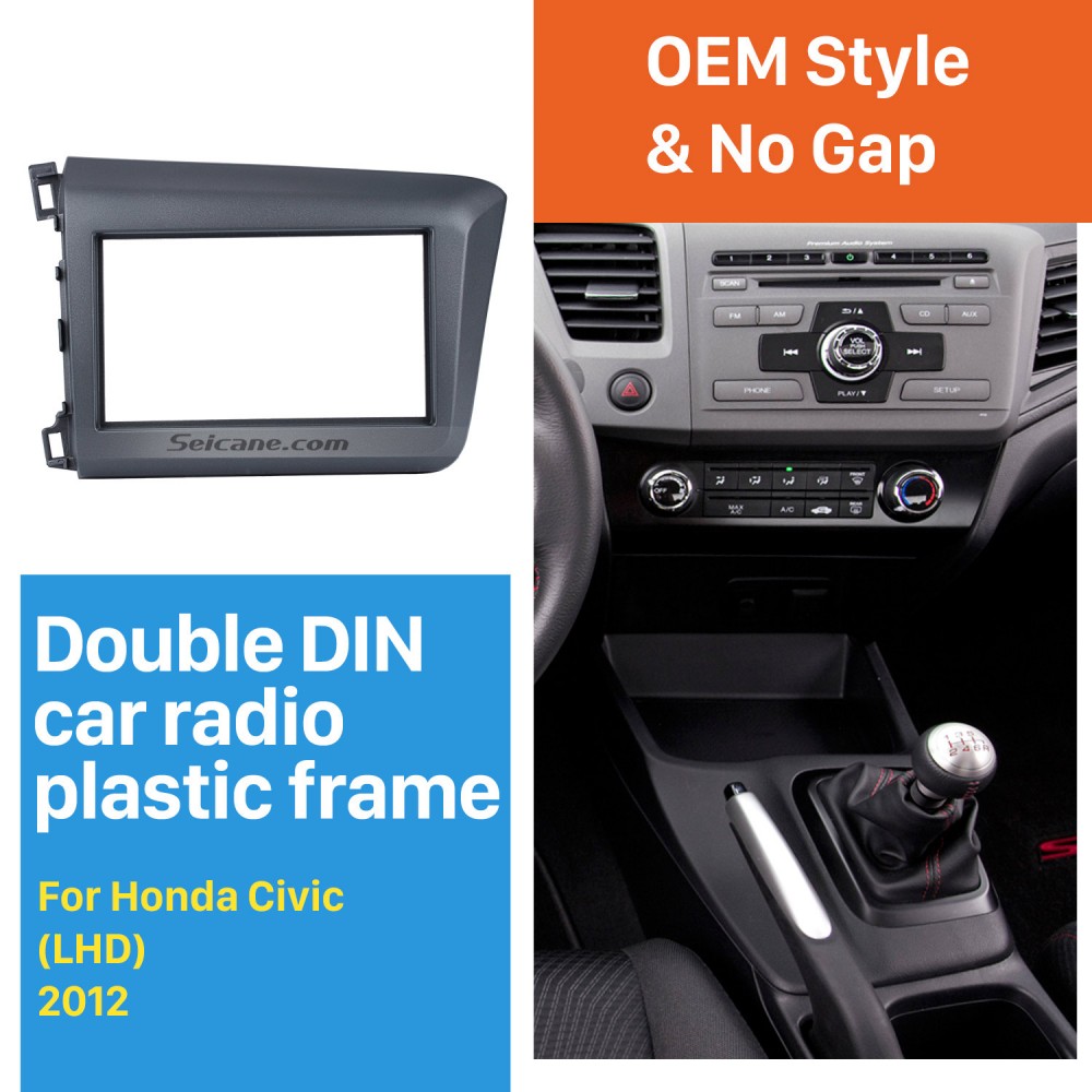 LWheel CARAV 11-467 2Din Car Radio Dash Kit panel for HONDA Civic Sedan 2013+ 