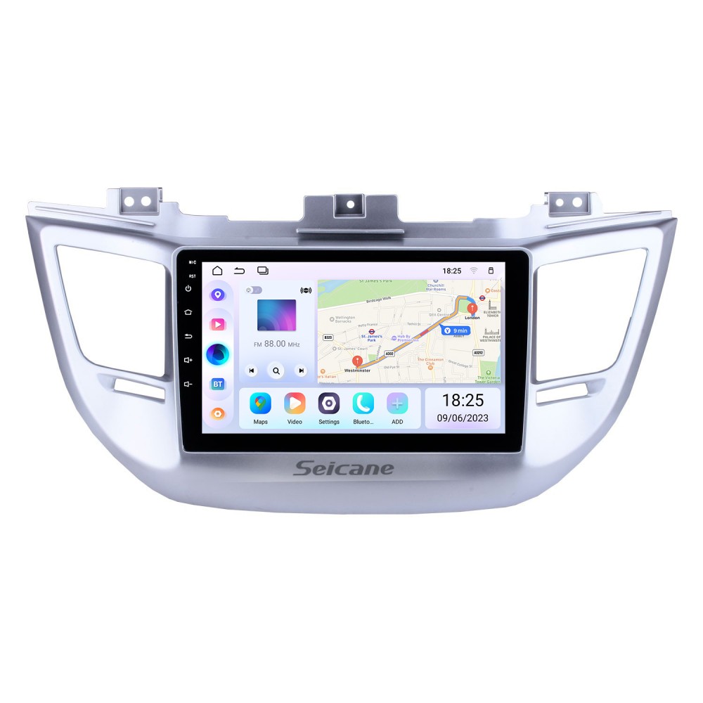 9 Inch HD Touchscreen Android 13.0 for 2014 2015 2016 2017 2018 Hyundai  TUCSON GPS Navigation System Radio with Bluetooth USB support Carplay  Steering