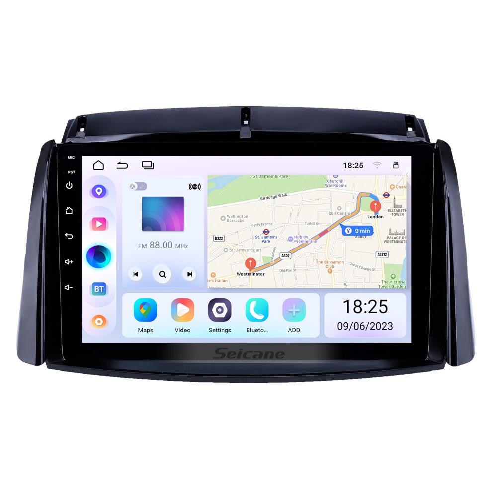 Radio de Coche 1 DIN Bluetooth, con Pantalla 9 CARPLAY Android e iOS,  Navegador GPS, USB, AUX