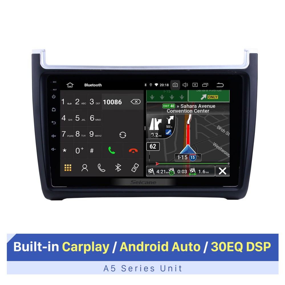 elefant zebra Mindst For 2012 2013 2014 2015 VW Volkswagen POLO Android 10.0 HD 9 inch  Touchscreen Multimedia Player Auto Radio GPS Navigation Bluetooth Music USB  WIFI Wheel Steering Control AUX DVR