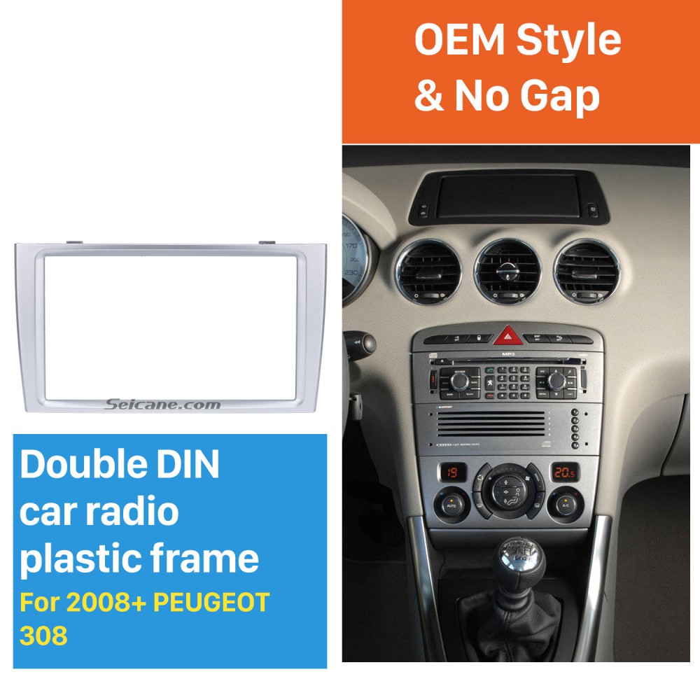 Classic 2 Din Car Radio Fascia For 2008 Peugeot 308 Auto Stereo