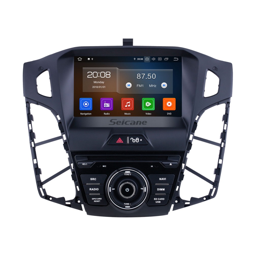 Radio con pantalla táctil Android 12.0 HD de 9 pulgadas para Ford Focus 2  2004-2011 Auto A/C con navegación GPS Bluetooth Car Stereo Mirror Link USB  RDS DAB+ 3G Wifi Control del volante