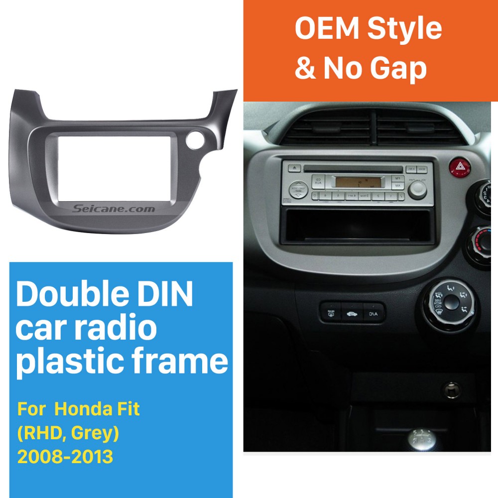 Car Stereo Single 2Din Dash Kit Wire Harness for Honda Jazz Fit Fascia Facia 