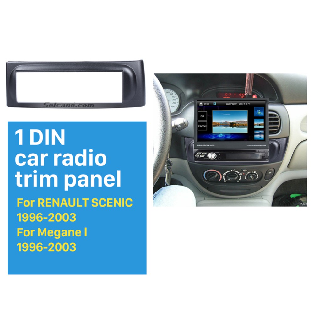 Radio Installation Set 1 DIN Radio Adaptor Frame Fascia for Renault Megane 
