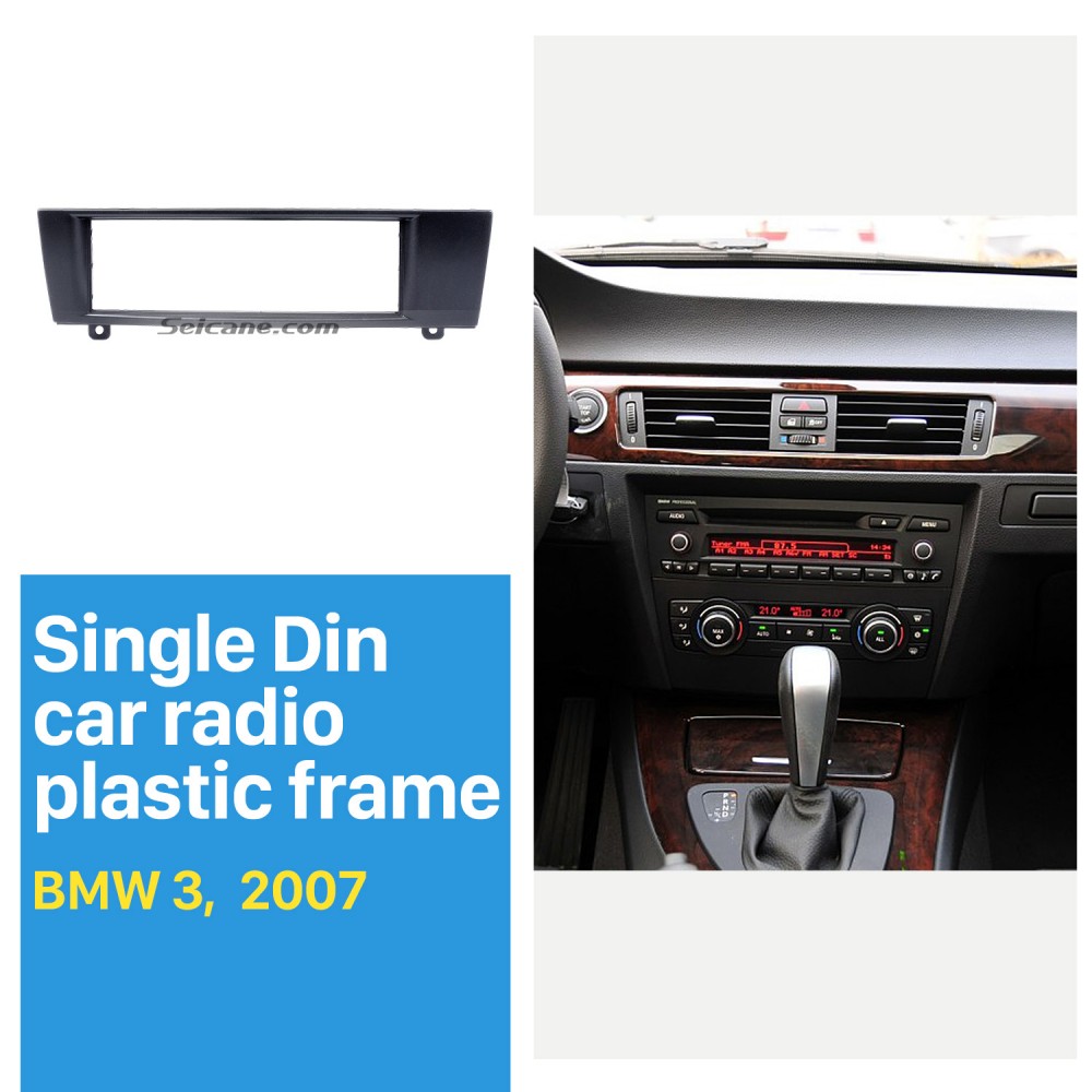 eenheid oorsprong Napier 1 Din for 2007 BMW 3 Car Radio Fascia DVD player Frame Trim Installation  Decorated Panel Kit