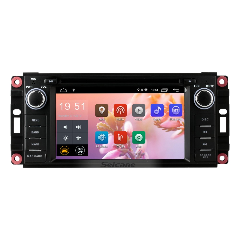 In Dash 2007-2013 Jeep Wrangler Unlimited Radio Upgrade with Android   DVD Player Bluetooth GPS Navigation Car Audio System Touch Screen WiFi 3G  Mirror Link OBD2 Backup Camera DVR AUX