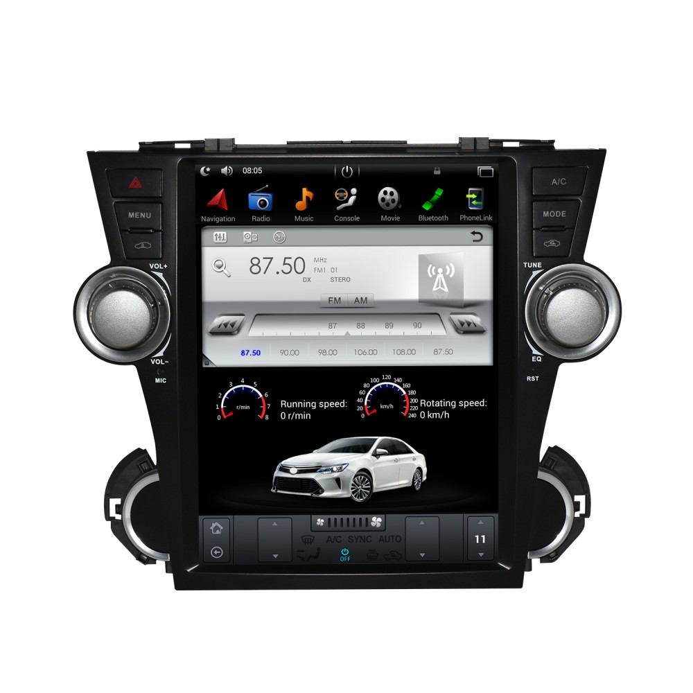 Android 5.1 Car Radio Player GPS Navigation WIFI Fit For Toyota Highlander 10-13