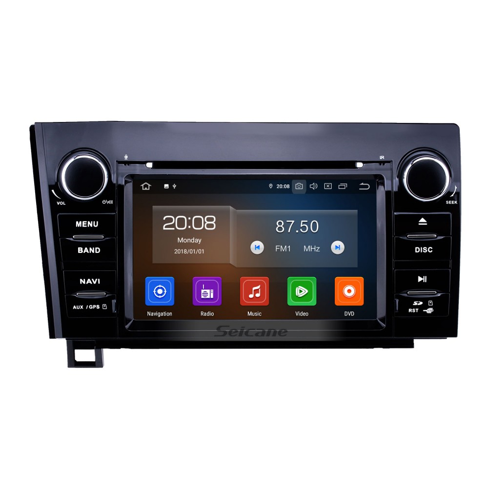 hizpo 9 Inch Android 10 Car Stereo Radio Video Player for Toyota Tundra 2007-2013 Sequoia 2008-2014 with GPS Navigation Can-Bus Mirrorlink Bluetooth OBD2 Multi Touch Screen 