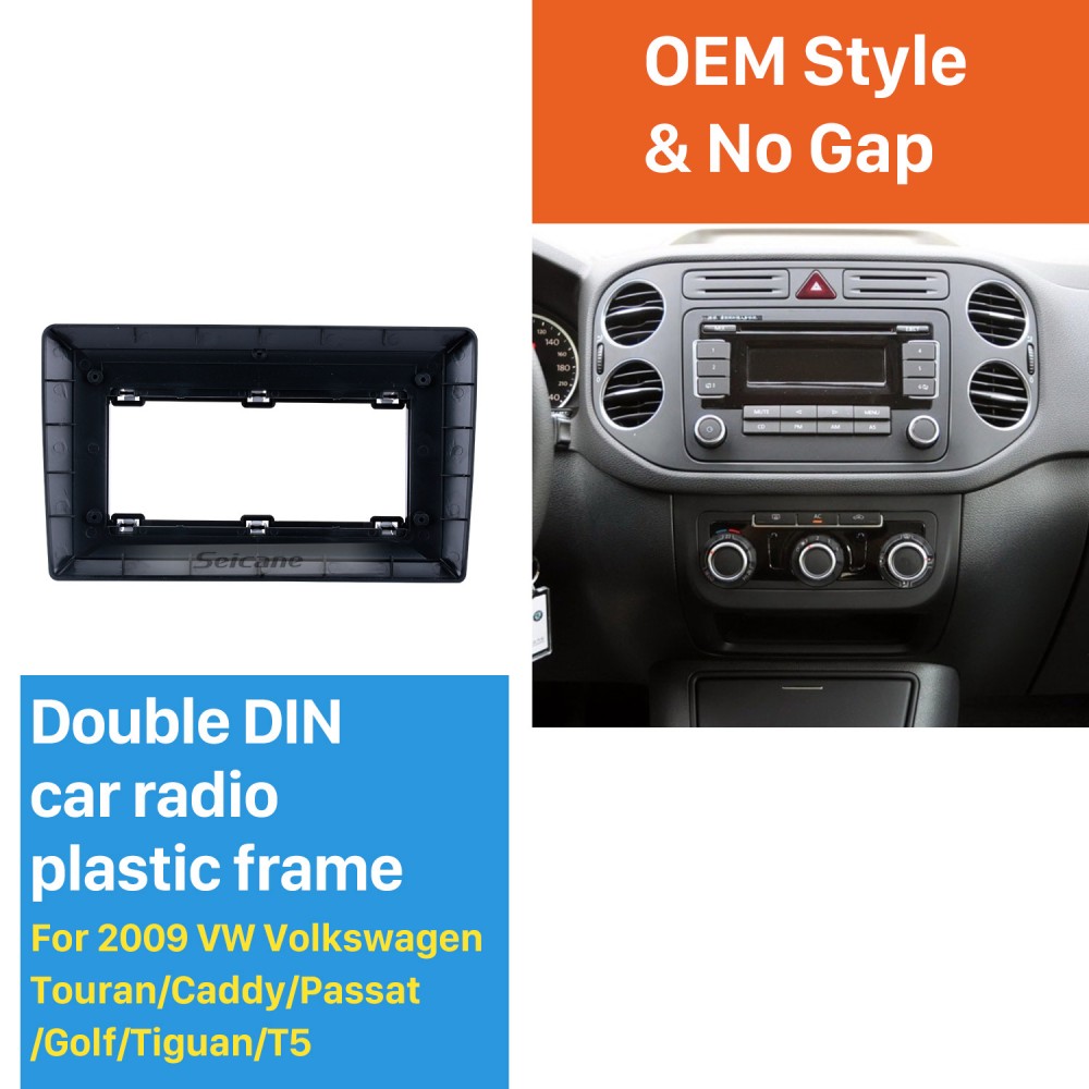 Black 1Din 1998+ Volkswagen Car Radio Fascia Auto Stereo Panel Dash Mount Kit Install Frame