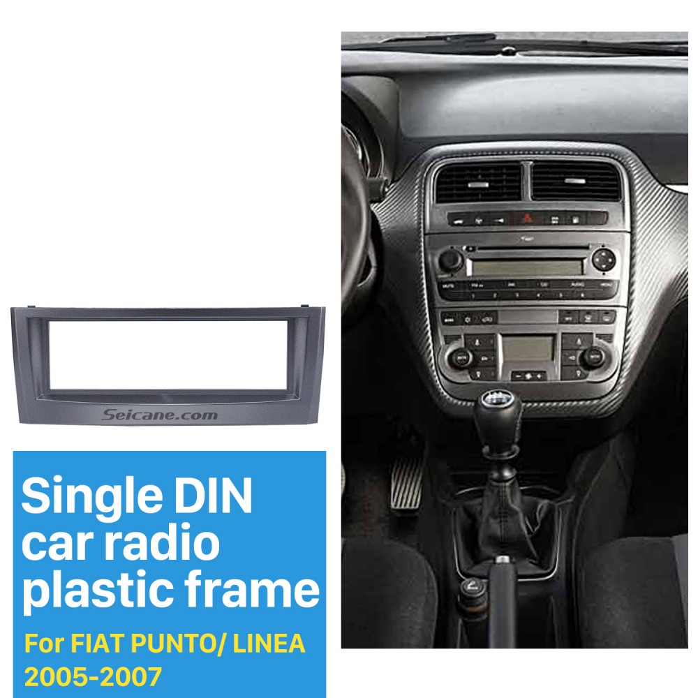 Napier tragt Hej hej Grey 1Din Car Radio Fascia for 2005 2006 2007 FIAT PUNTO LINEA Stereo  Install Dash Kit DVD Frame CD Trim