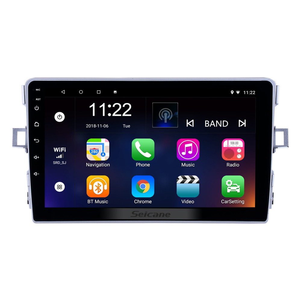 LINGJIE Android Auto Stereo Radio Doppel Din Navi für Toyota Verso 2011-2016 GPS Navigation 9 Zoll Touchscreen Navigationssystem Multimedia Player Video Receiver mit 4G RDS DSP 