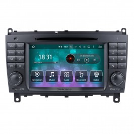 Android 10.0 GPS Navigation system for 2006-2011 Mercedes-Benz CLK W209  CLK270 CLK320 CLK350 CLK500 with Radio DVD Player Touch Screen Bluetooth  WiFi TV HD 1080P Video Backup Camera steering wheel control USB