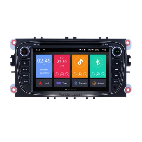 Android 10.0 1024*600 2008 2009 2010 FORD S-max Radio GPS Navigation DVD Player OBD2 WiFi Bluetooth Mirror Link Backup Camera 1080P Video Steering Wheel Control MP3 AUX USB SD