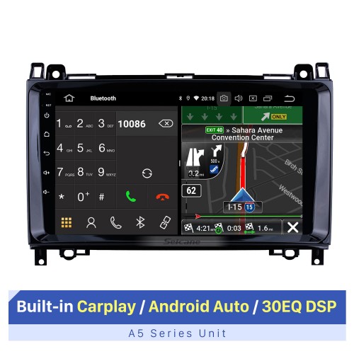 9 inch 1024*600 touchscreen Radio for 2006-2012 Mercedes Benz Sprinter 211 CDI 309 CDI 311 CDI 509 CDI Benz A-class W169 A150 A170  Benz B-class W245 B170 B200 Benz Viano Vito W639  Benz W315 W318 Android 10.0 In Das