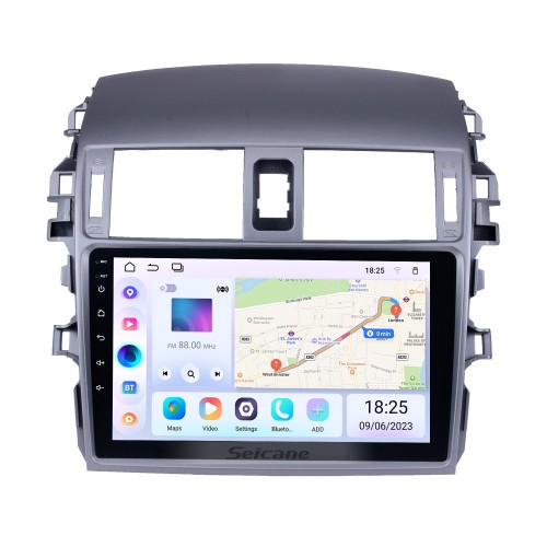 9 inch 2007 2008 2009 2010 Toyota OLD Corolla Android 13.0 Bluetooth Radio GPS Navigation Head unit Support WIFI 1080P Video Backup Camera Audio system DVR OBD2
