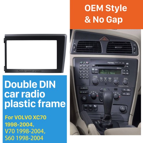 2 Din Car Radio Fascia for 1998 1999 2000 2001 2002 2003 2004 Volvo XC70 V70 S60 Stereo Plate Trim Kit Frame Panel Dash CD
