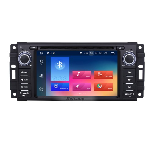 Android 9.0 Aftermarket OEM GPS DVD Player for 2008-2012 Jeep Grand Cherokee 3G WiFi Bluetooth Radio Tuner 1080P AUX USB SD