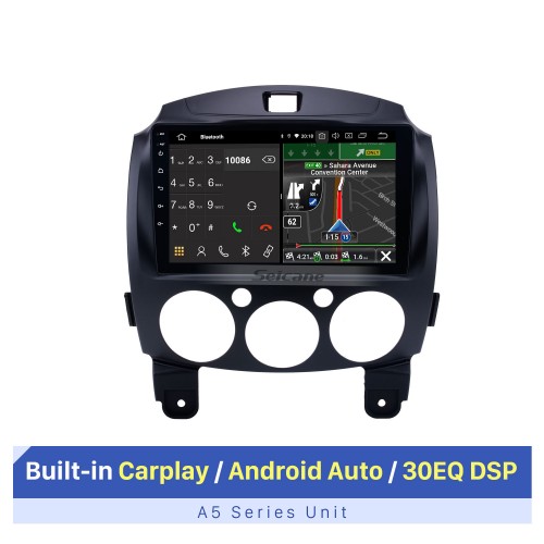 OEM HD Touchscreen GPS navigation system Android 10.0 for 2007-2014 Mazda 2 Support Radio Vedio Carplay Remote Control Bluetooth