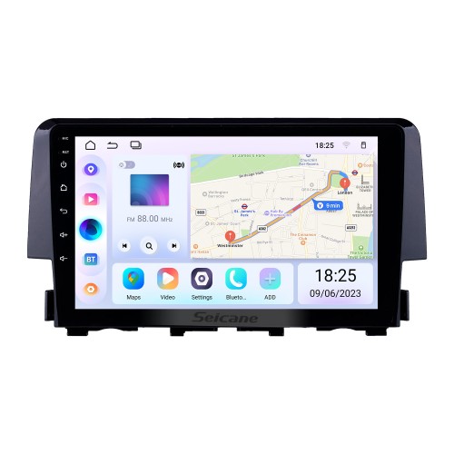 OEM 9 inch Android 10.0 Radio for 2016 Honda Civic Bluetooth Wifi HD Touchscreen GPS Navigation support Carplay DVR OBD Rearview camera