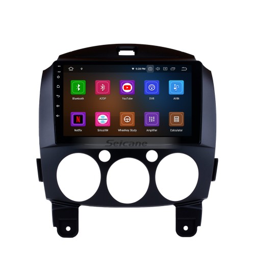 9 Inch HD Touch Screen GPS Navigation System Android 10.0 Radio For 2007-2014 Mazda 2 Support Vedio Carplay Remote Control Bluetooth 4G WIFI DVD Player