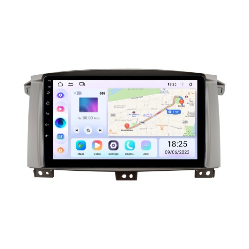 9 inch Android 14.0 for 2003 2004 2005 2006-2008 TOYOTA LAND CRUISER 100 MANUAL AC Stereo GPS navigation system with Bluetooth TouchScreen support Rearview Camera