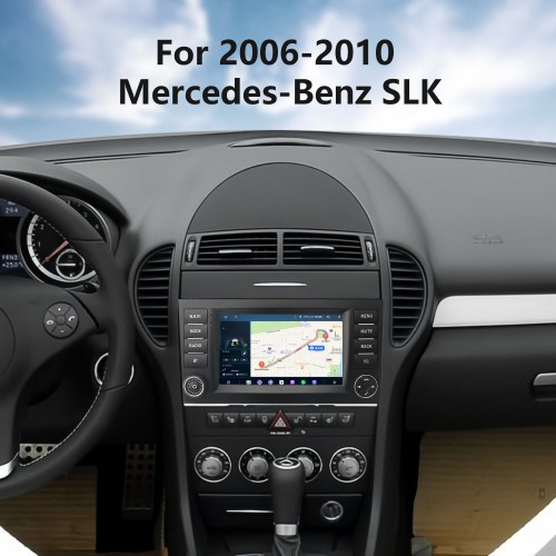 For 2006 2007 2008-2010 Mercedes-Benz SLK Radio Carplay Android 14.0 HD Touchscreen 7 inch GPS Navigation with Bluetooth WIFI support Steering Wheel Control 
