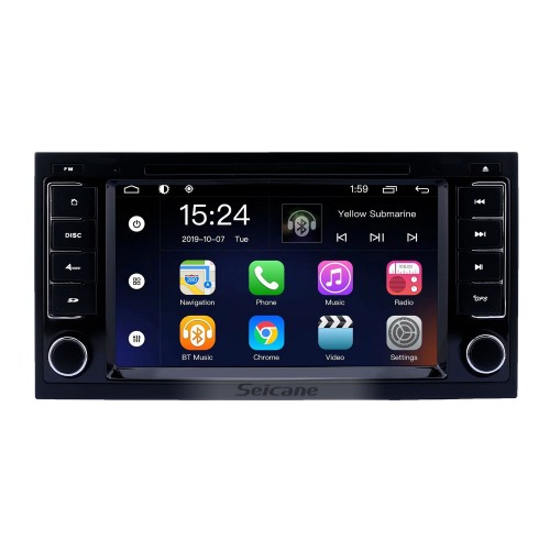 HD Touchscreen for 2004 2005 2006-2011 VW Volkswagen Touareg 2009 T5 Multivan/Transporter Radio Android 9.0 7 inch GPS Navigation System Bluetooth support Carplay OBD2