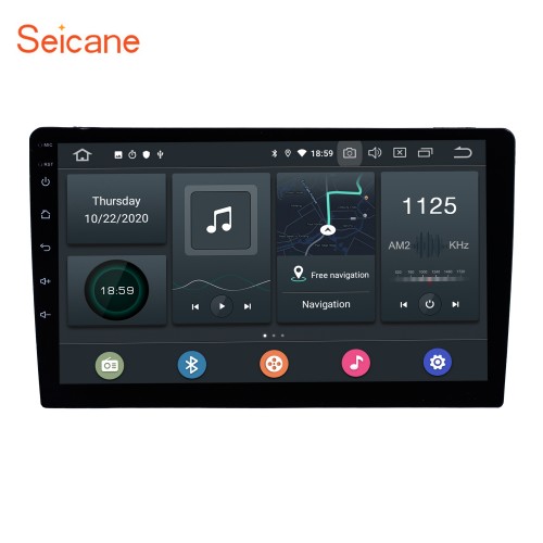 9 inch 1 Din Universal Android 10.0 HD 1024*600 Touch Screen Radio GPS Navigation system Bluetooth Music WIFI Audio Steering Wheel Control