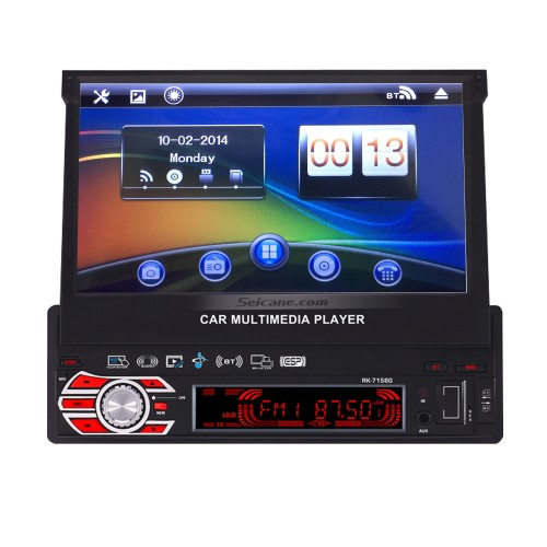 Single 1Din Car Stereo Touch screen Radio Bluetooth music GPS  Navigation System MP3 MP5 Player