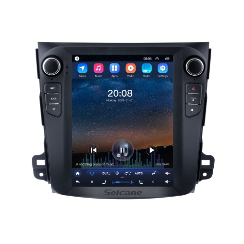 9.7 Inch 2006-2014 MITSUBISHI OUTLANDER Android 10.0 Radio GPS Navigation system with 4G WiFi Touch Screen TPMS DVR OBD II Rear camera AUX Steering Wheel Control USB SD Bluetooth HD 1080P Video 