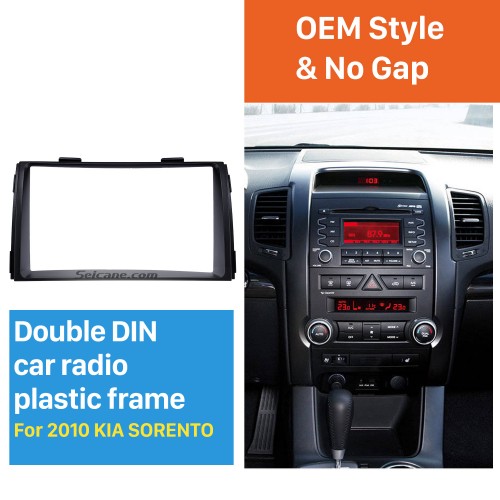 Black Double Din 2010 KIA SORENTO Car Radio Fascia Trim