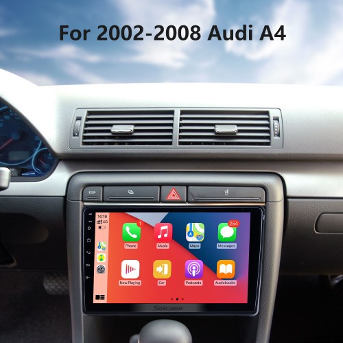 9 inch Android 10.0 for 2002 2003 2004-2008 Audi A4 Radio With HD Touchscreen GPS Navigation Bluetooth support Carplay DAB+ TPMS