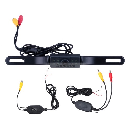 Seicane Wireless Rearview Camera for aftermarket car radio with 8 LED Lights