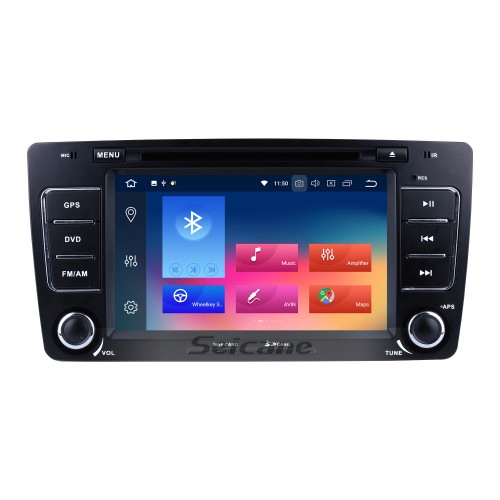 HD 1024*600 Android 9.0 2009-2013 Skoda Octavia Radio Upgrade with in Car Sat Nav Stereo Multi-touch Capacitive Screen  WiFi Bluetooth Mirror Link OBD2 AUX MP3 Steering Wheel Control HD 1080P