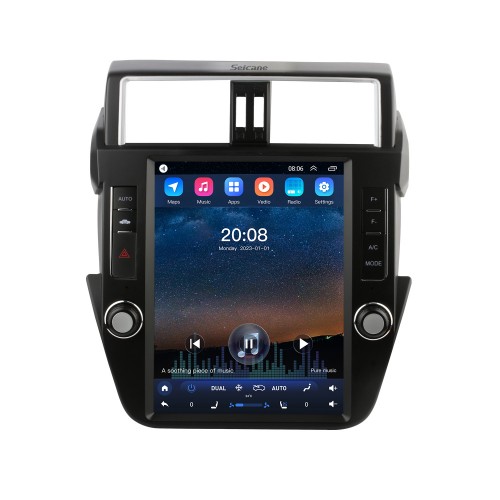 Carplay OEM 12.1 inch Android 10.0 for 2014 2015 2016 2017 TOYOTA PRADO Radio GPS Navigation System With HD Touchscreen Bluetooth support OBD2 DVR TPMS