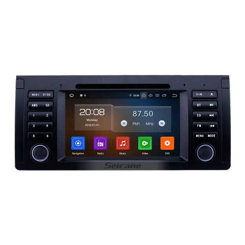 7 inch Android 11.0 GPS Navigation Radio for 1996-2003 BMW 5 Series E39 with Bluetooth Wifi HD Touchscreen Carplay support Digital TV OBD2