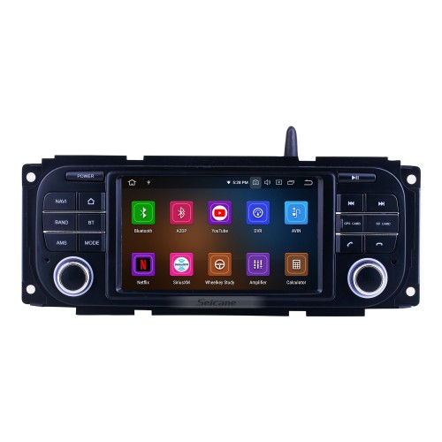 1999 2000 2001-2004 Jeep Grand Cherokee head unit Auto A/V DVD Radio  GPS Navigation Bluetooth Music TV Tuner Steering Wheel Control Dual Zone IPOD AUX 