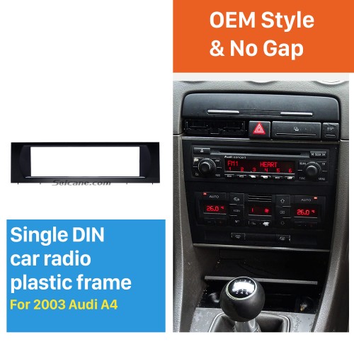 Black 1Din 2003 Audi A4 Car Radio Fascia Fitting Kit