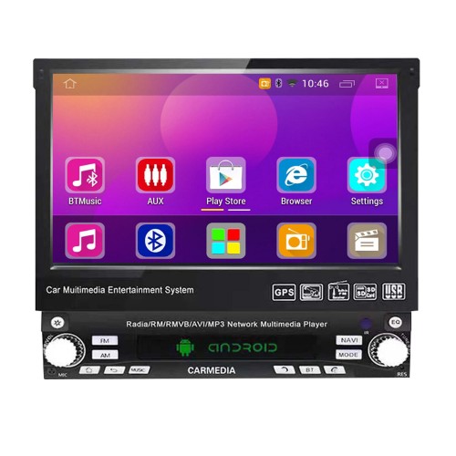 7 inch Android 10.0 Universal One DIN Car Radio GPS Navigation Multimedia Player with Bluetooth WIFI Music Support Mirror Link SWC DVR 1080P Video