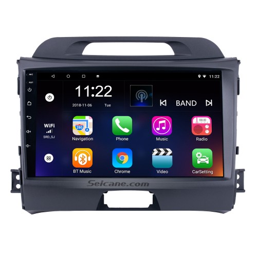 9 inch HD 1024*600 Touchscreen Radio for 2010-2015 KIA Sportage Android 6.0 with GPS Navigation Audio system Bluetooth Music USB Aux WIFI 1080P TV Mirror Link DVR