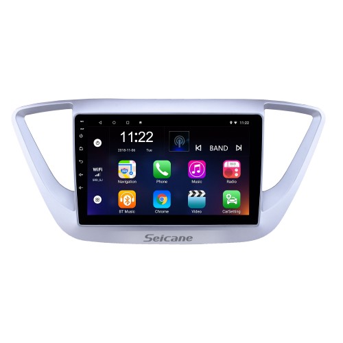 HD Touchscreen 9 inch Android 14.0 GPS Navigation Radio for 2016 Hyundai Verna with Bluetooth AUX Music support DVR Carplay OBD Steering Wheel Control