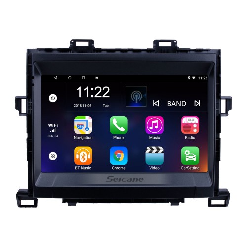 9 Inch 2009-2014 Toyota ALPHARD/Vellfire ANH20 Android 12.0 Radio GPS Navigation system with  WiFi Capacitive Touch Screen TPMS DVR OBD II Rear camera AUX Steering Wheel Control USB Bluetooth HD 1080P Video 