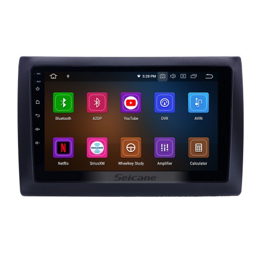 Android 12.0 9 inch GPS Navigation Radio for 2010 Fiat Stilo with HD Touchscreen Carplay Bluetooth Mirror Link support TPMS Digital TV