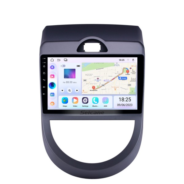 Android 14.0 9 inch HD Touchscreen GPS Navigation Radio for 2010-2013 Kia Soul with Bluetooth WIFI USB AUX support Carplay DVR SWC