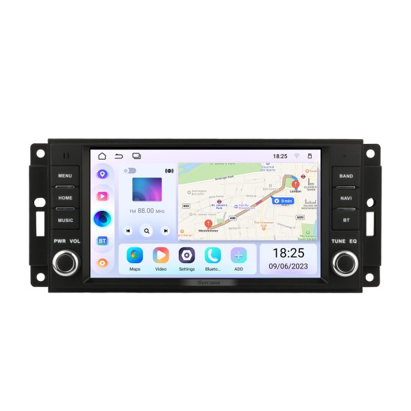 7 inch Android 14.0 for 2011 2012 2013-2017 JEEP WRANGLER RUBICON Stereo GPS navigation system with Bluetooth TouchScreen support Rearview Camera